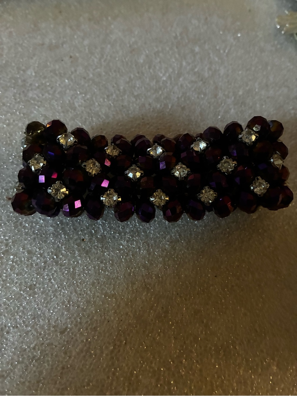 Purple Crystal Cluster bracelet